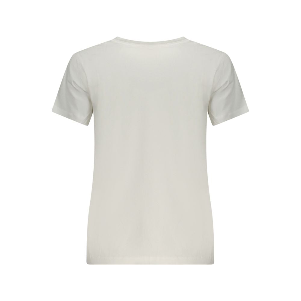 Pepe Jeans White Cotton Women T-Shirt | Regal Royce