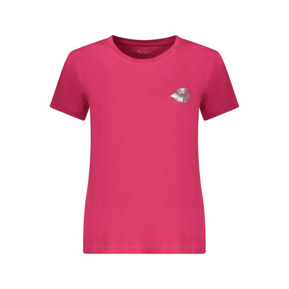 Pepe Jeans Rosso Cotton Women T-Shirt