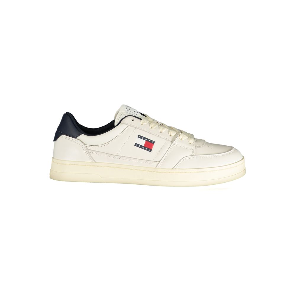 Tommy Hilfiger White Leather Men Sneaker | Regal Royce