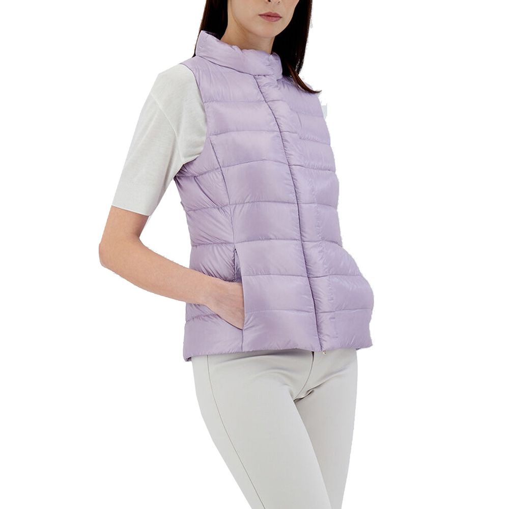 Herno Purple Polyamide Sleveless Jacket | Regal Royce