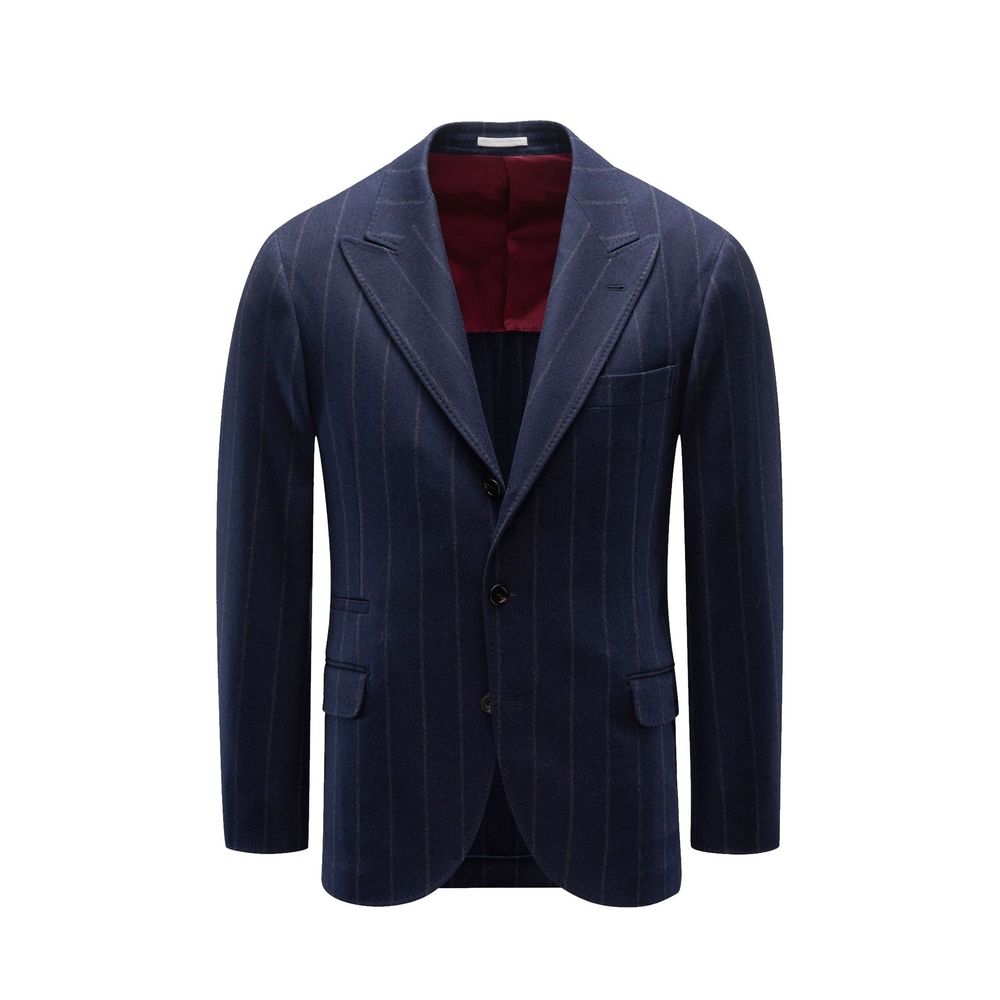 Brunello Cucinelli Blue Virgin Wool Blazer | Regal Royce