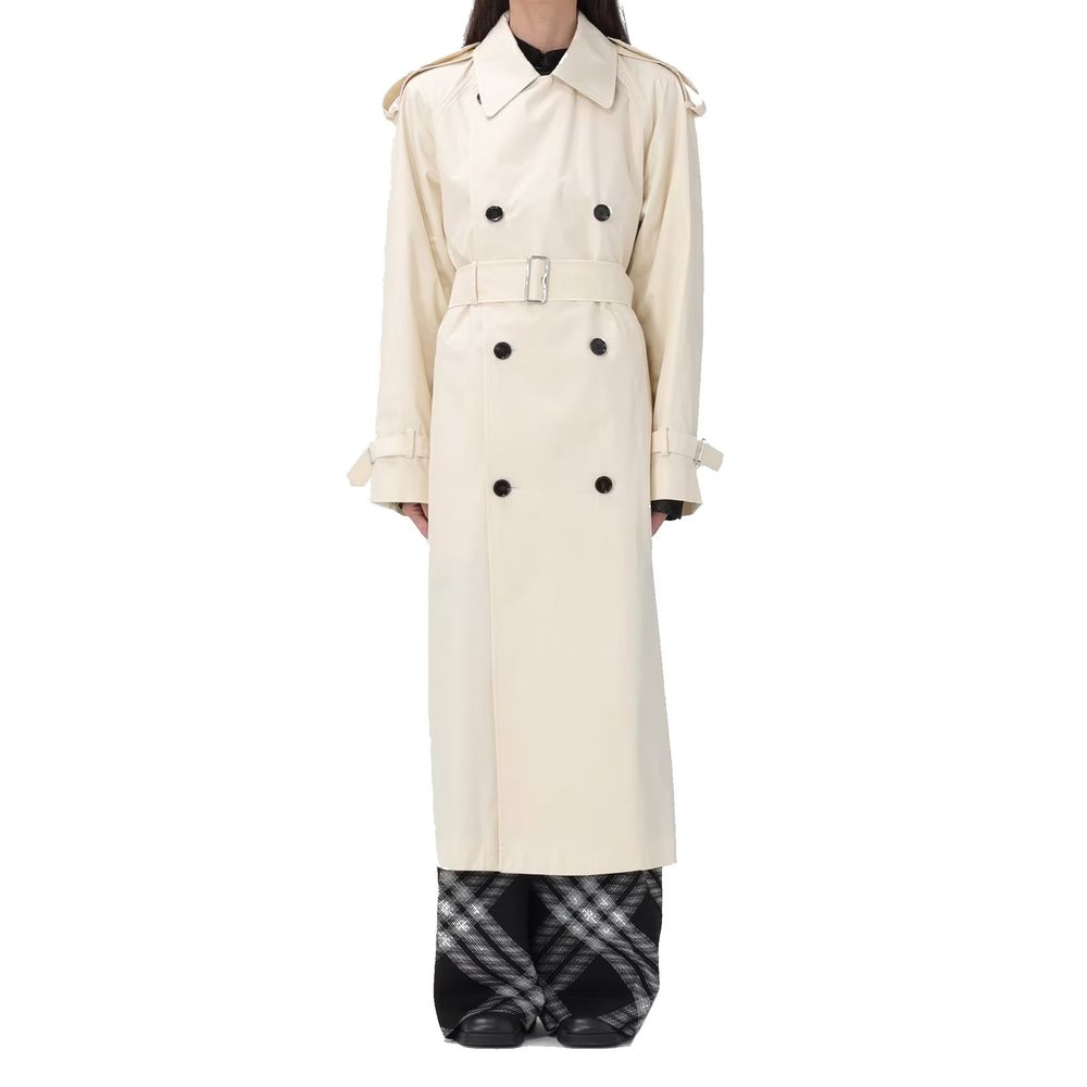 Burberry White Cotton Coat | Regal Royce