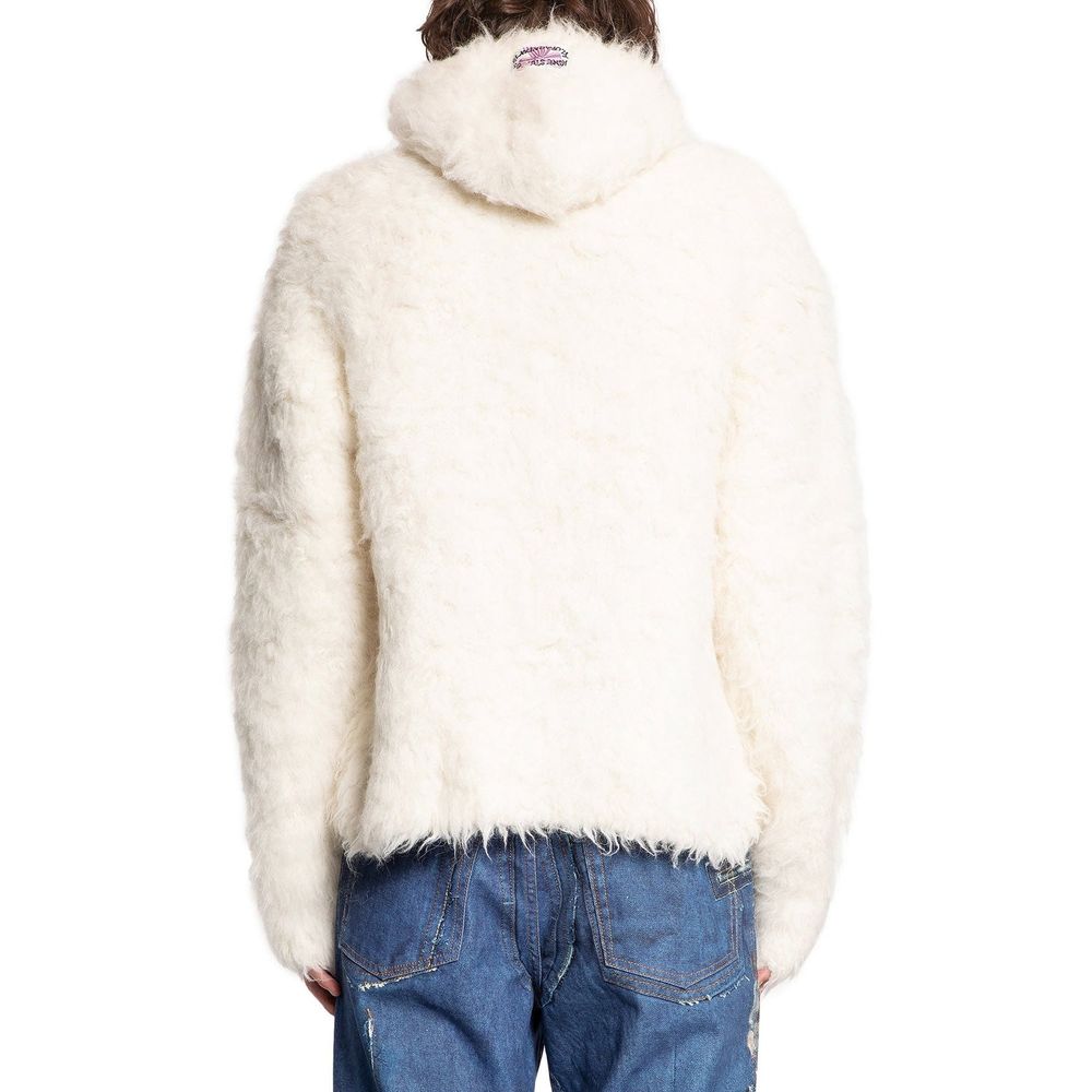 Acne Studios White Alpaca Leather Sweatshirt | Regal Royce