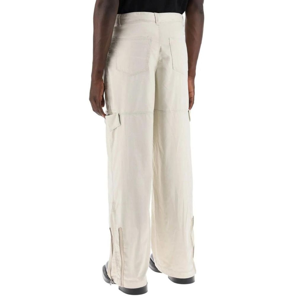 Acne Studios Beige Polyester Cargo Pants | Regal Royce