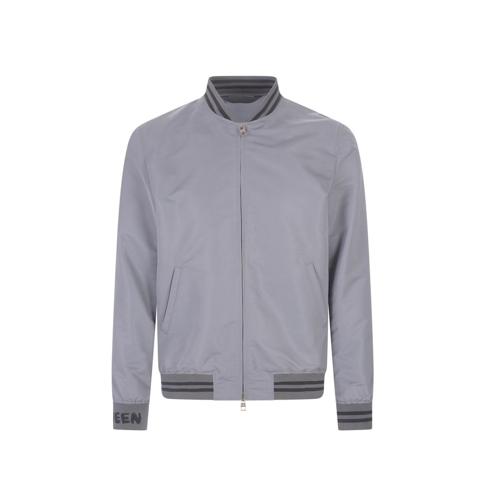 Alexander McQueen Gray Polyester Bomber | Regal Royce