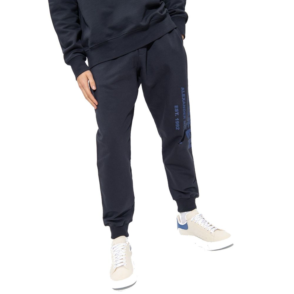 Alexander McQueen Blue Cotton Joggers (Workout Pants) | Regal Royce