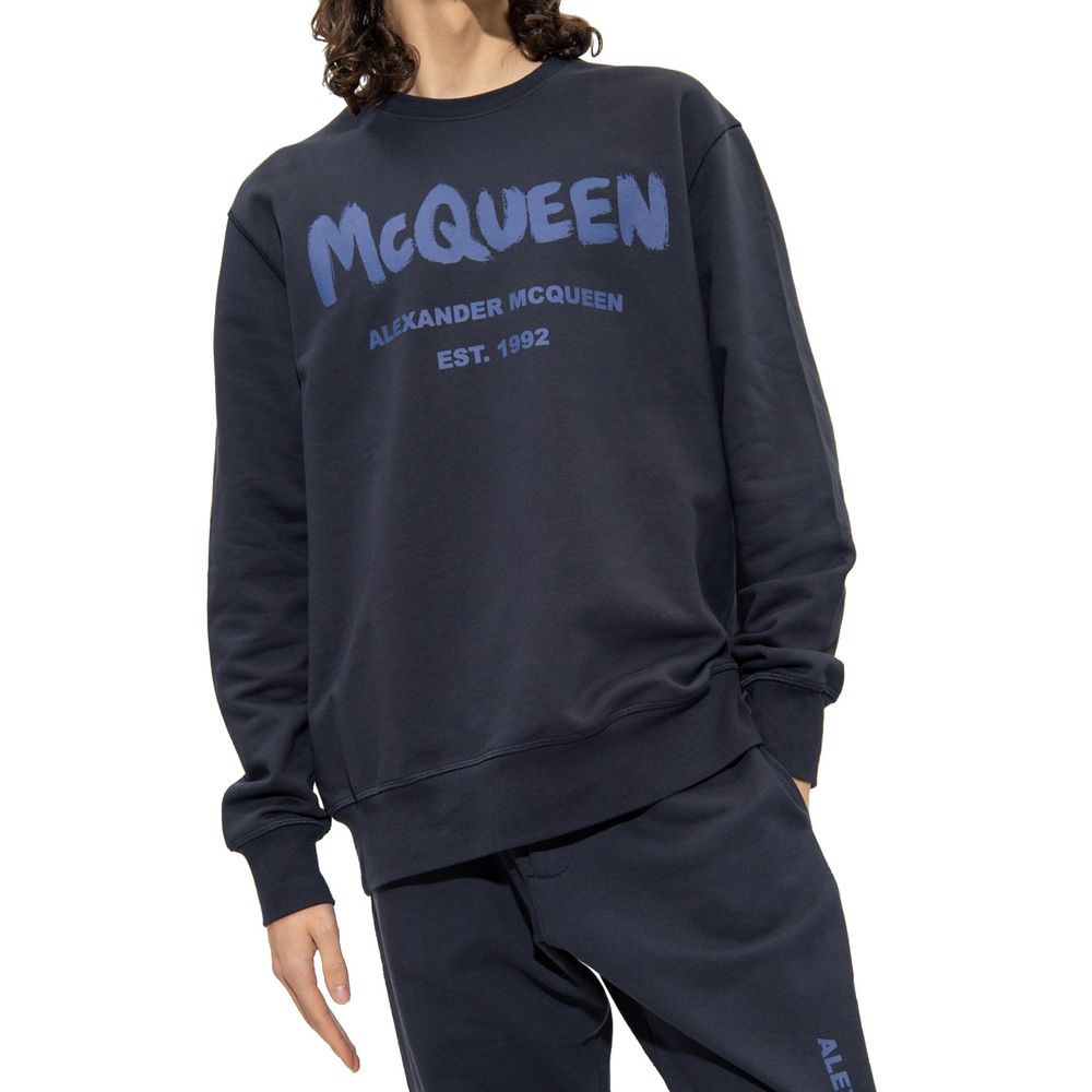 Alexander McQueen Blue Cotton Sweatshirt | Regal Royce