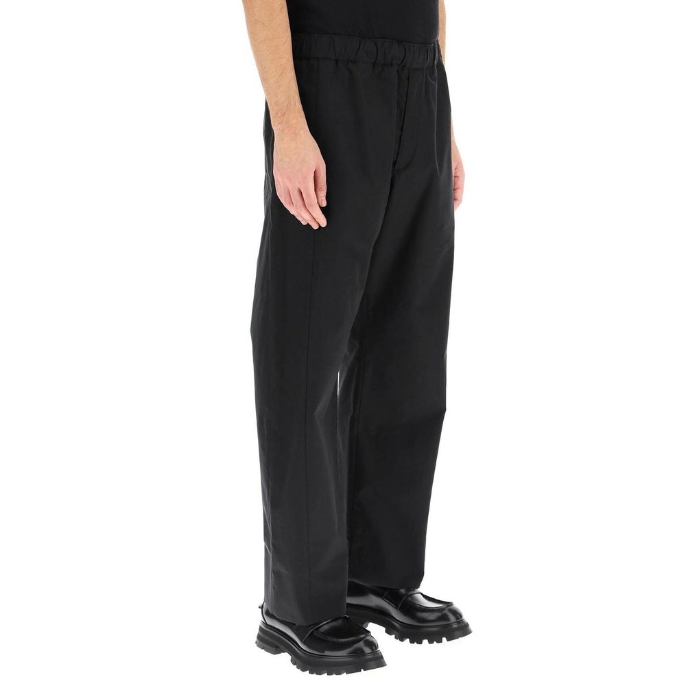 Alexander McQueen Black Cotton Casual Pants | Regal Royce