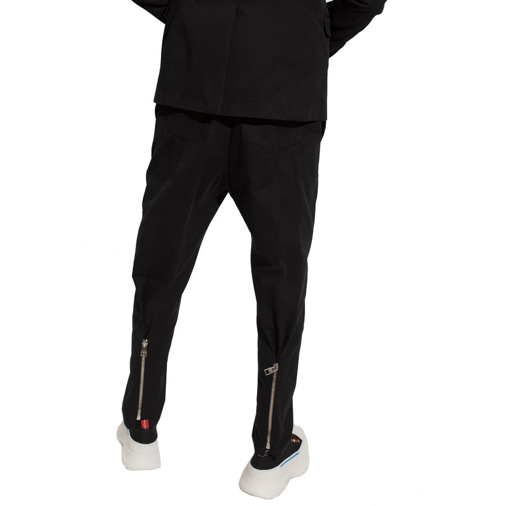Alexander McQueen Black Cotton Casual Pants | Regal Royce