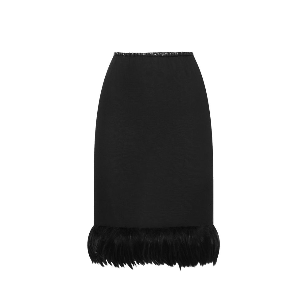Saint Laurent Black Silk Midi Skirt | Regal Royce