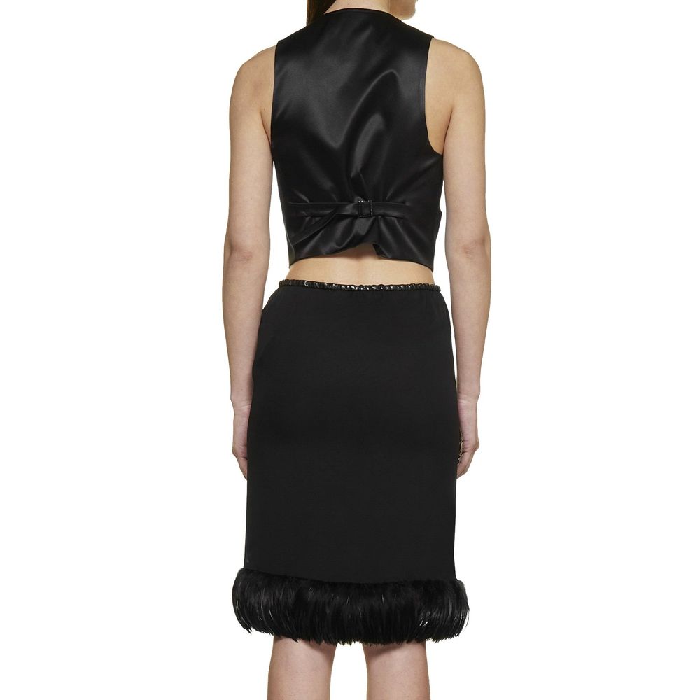 Saint Laurent Black Silk Midi Skirt | Regal Royce