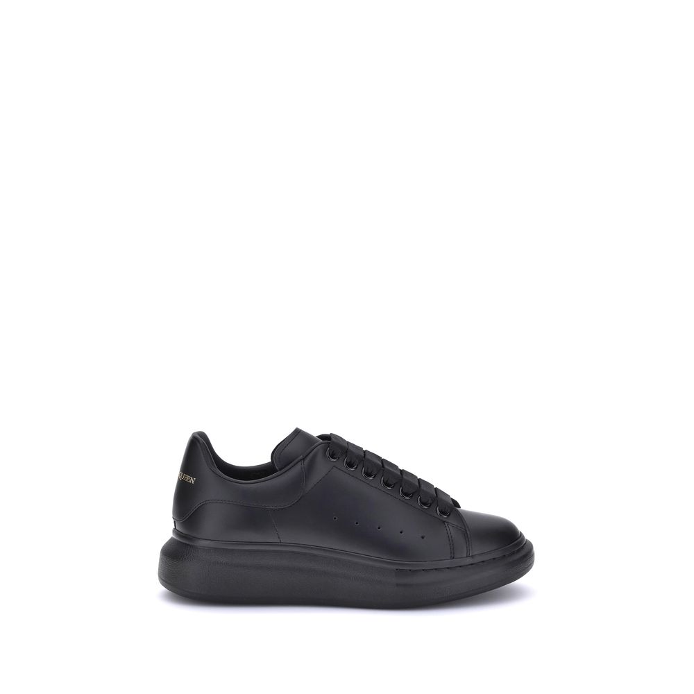 Alexander McQueen Black Calf Leather Bos Taurus Platform Sneakers | Regal Royce