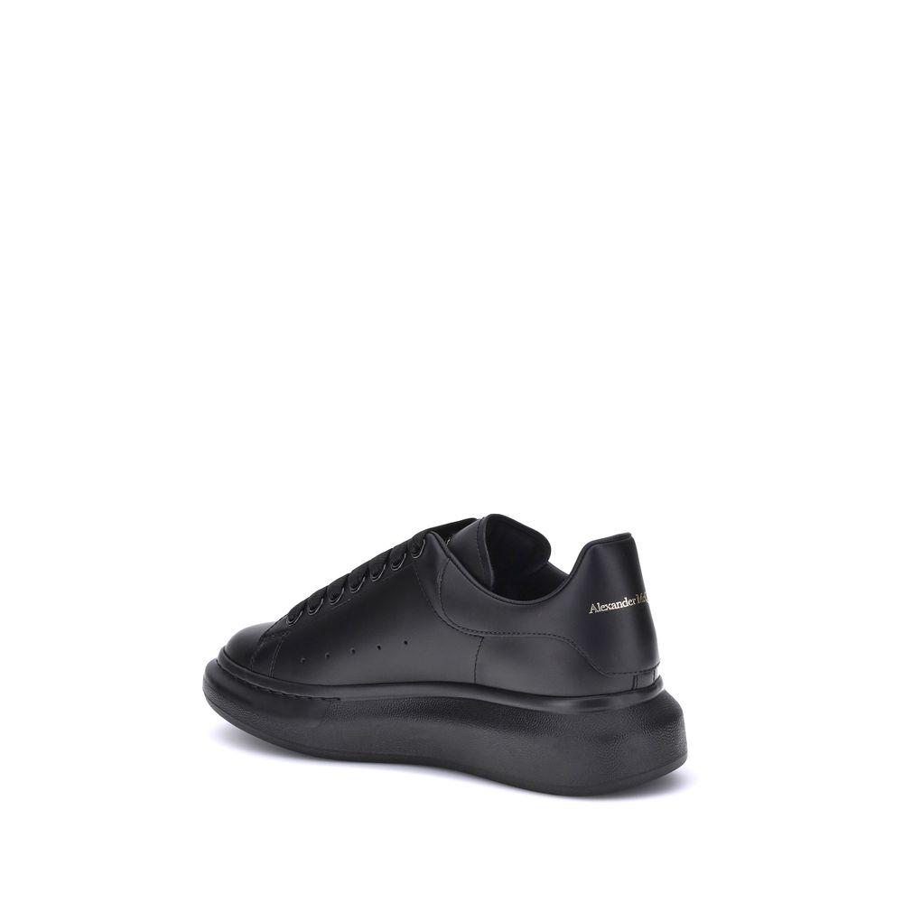 Alexander McQueen Black Calf Leather Bos Taurus Platform Sneakers | Regal Royce