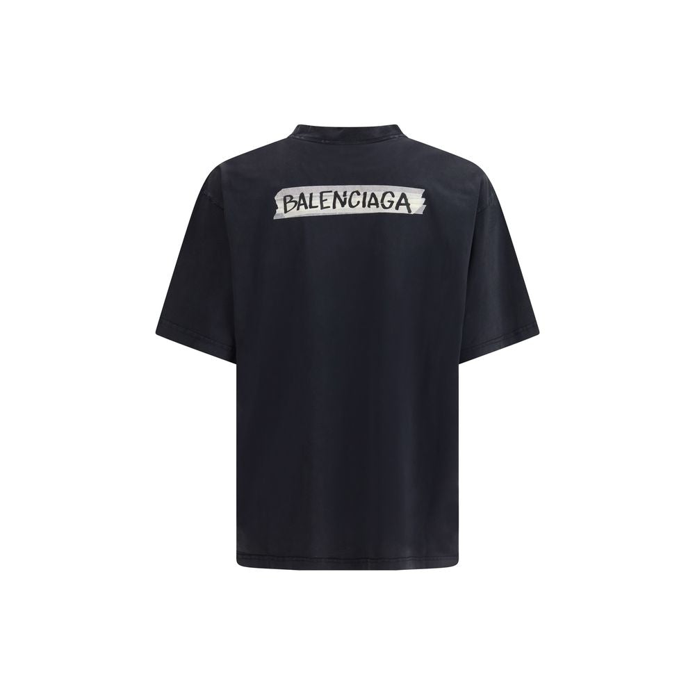 Balenciaga Black Cotton T-Shirt | Regal Royce