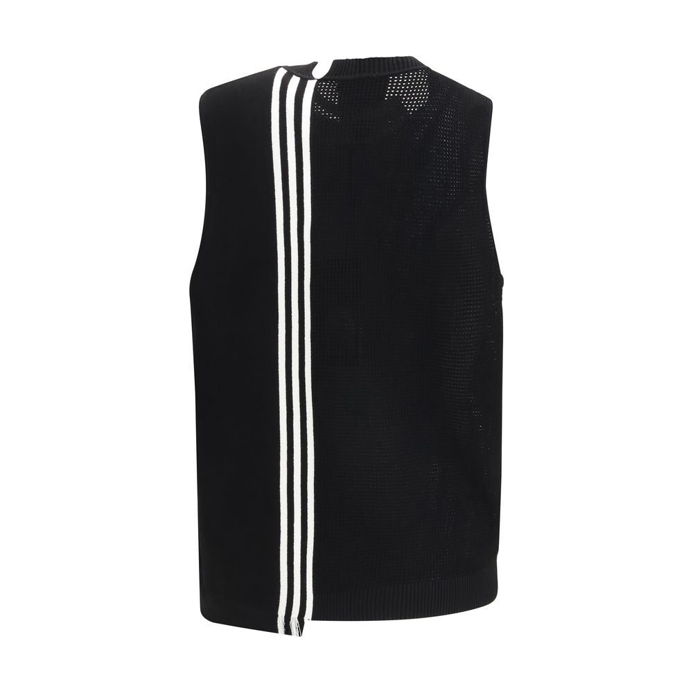 Y-3 Black Cotton Sleeveles Sweater | Regal Royce