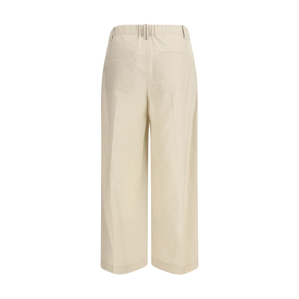 Brunello Cucinelli Beige Cotton Casual Pants | Regal Royce