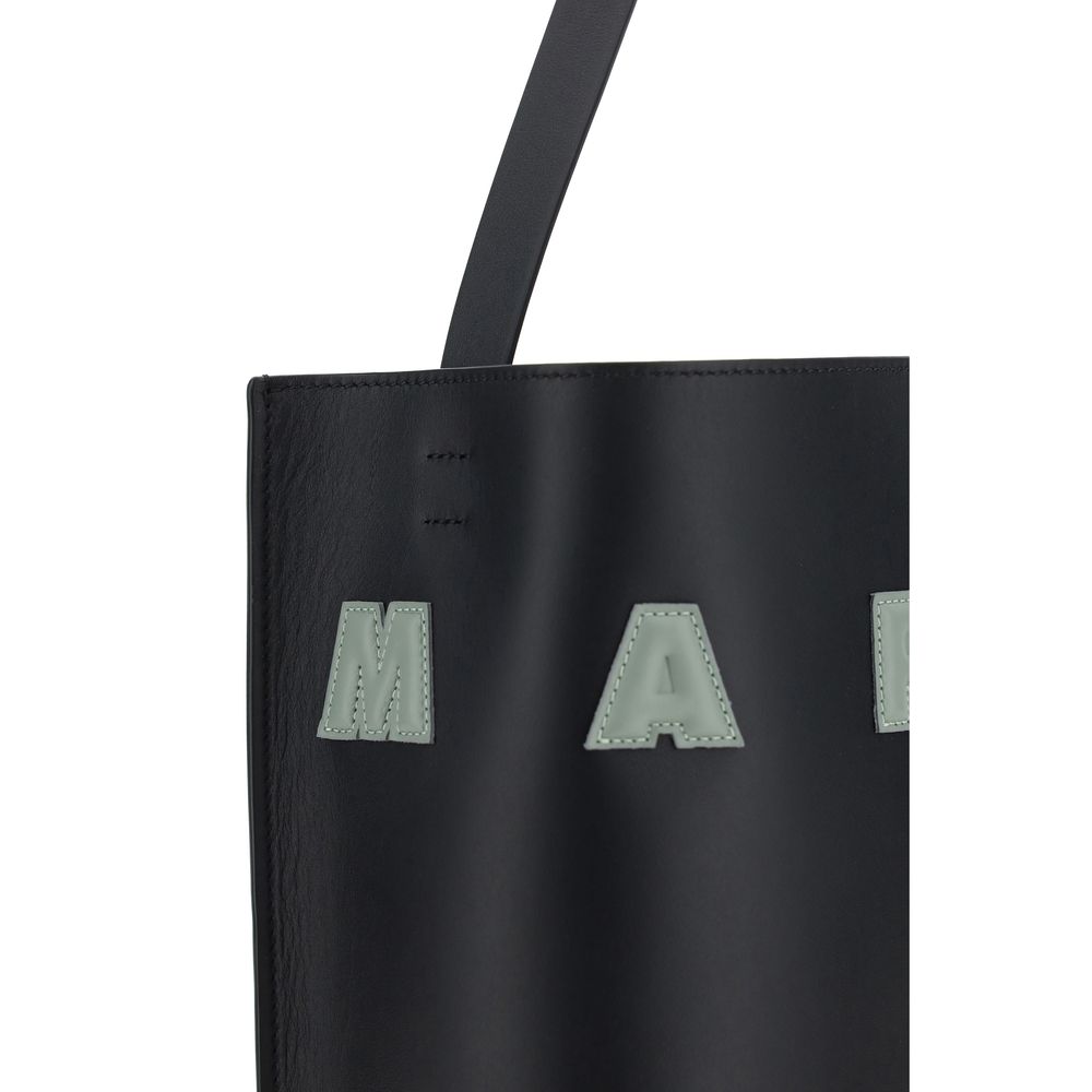 Marni Black Calf Leather Bos Taurus Shoulder Bag | Regal Royce