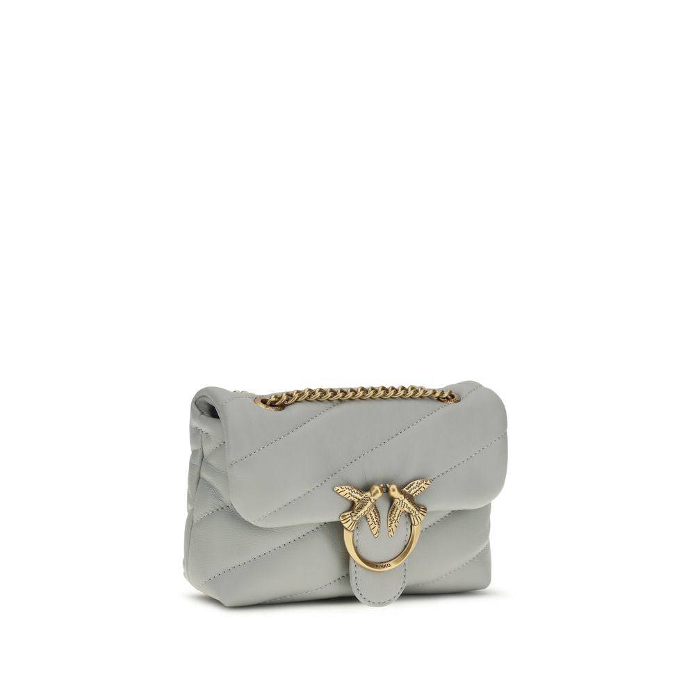 PINKO Gray Calf Leather Bos Taurus Shoulder Bag | Regal Royce
