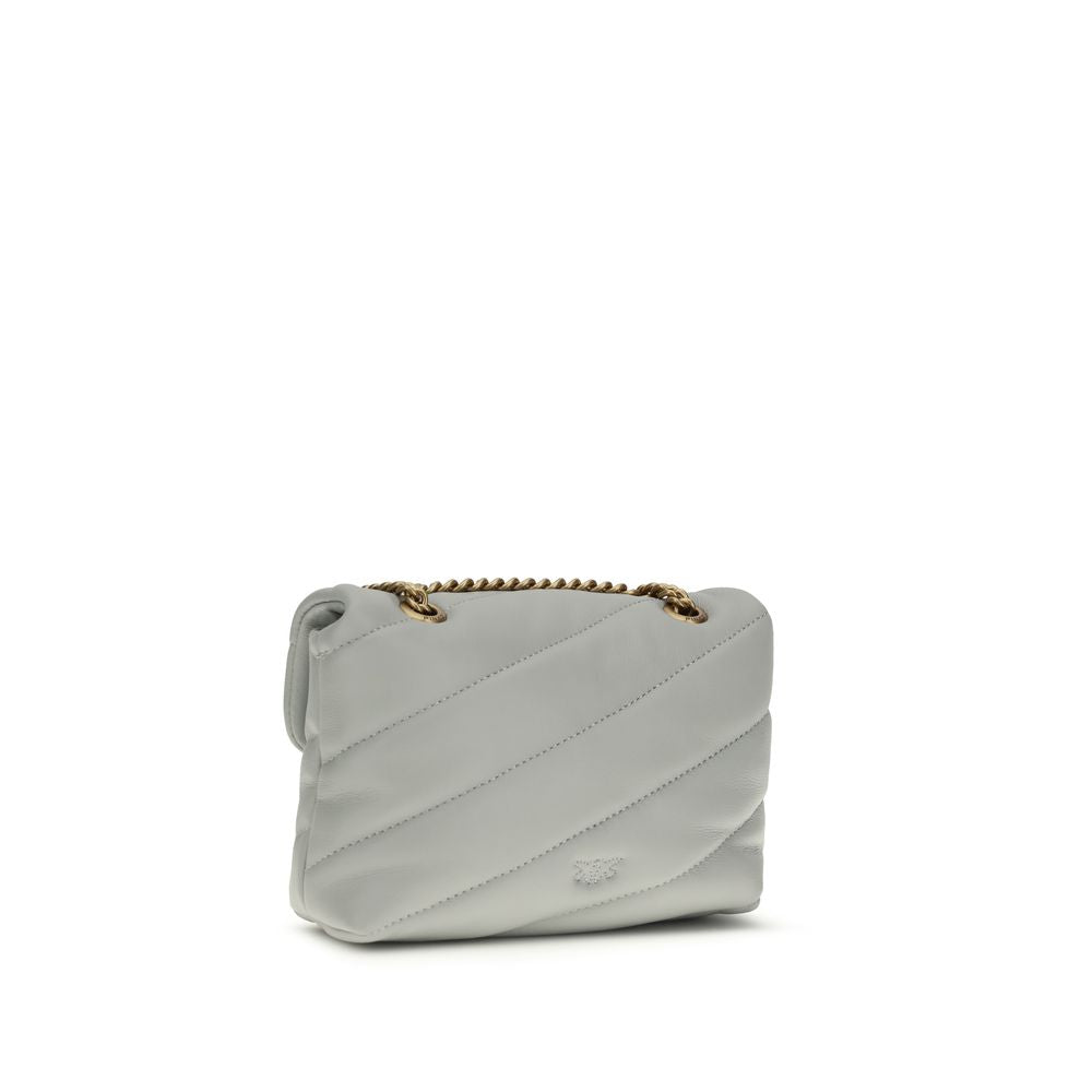 PINKO Gray Calf Leather Bos Taurus Shoulder Bag | Regal Royce