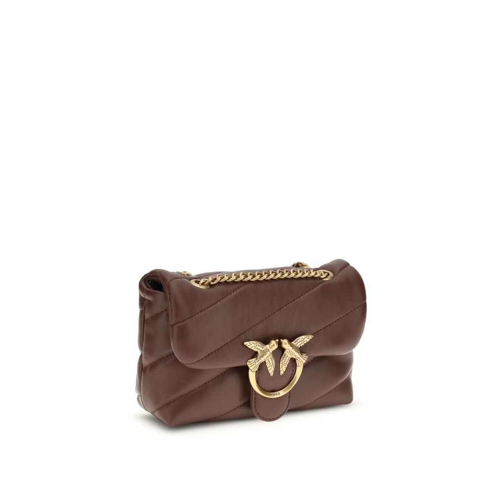 PINKO Brown Calf Leather Bos Taurus Shoulder Bag | Regal Royce
