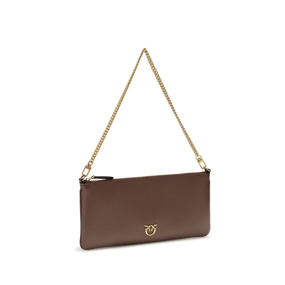 PINKO Brown Calf Leather Bos Taurus Shoulder Bag | Regal Royce