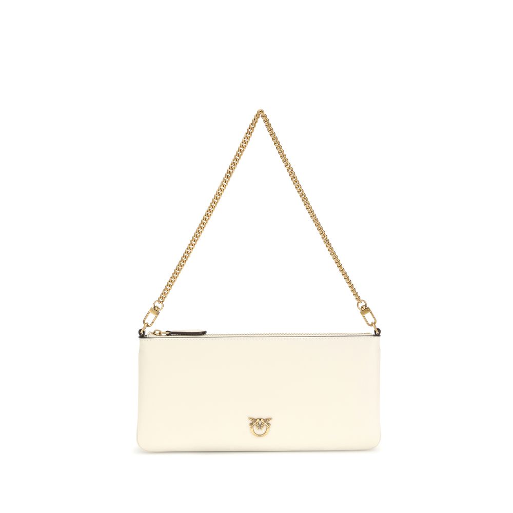 PINKO White Calf Leather Bos Taurus Shoulder Bag | Regal Royce