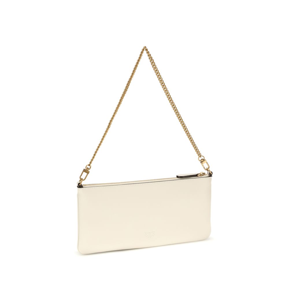 PINKO White Calf Leather Bos Taurus Shoulder Bag | Regal Royce