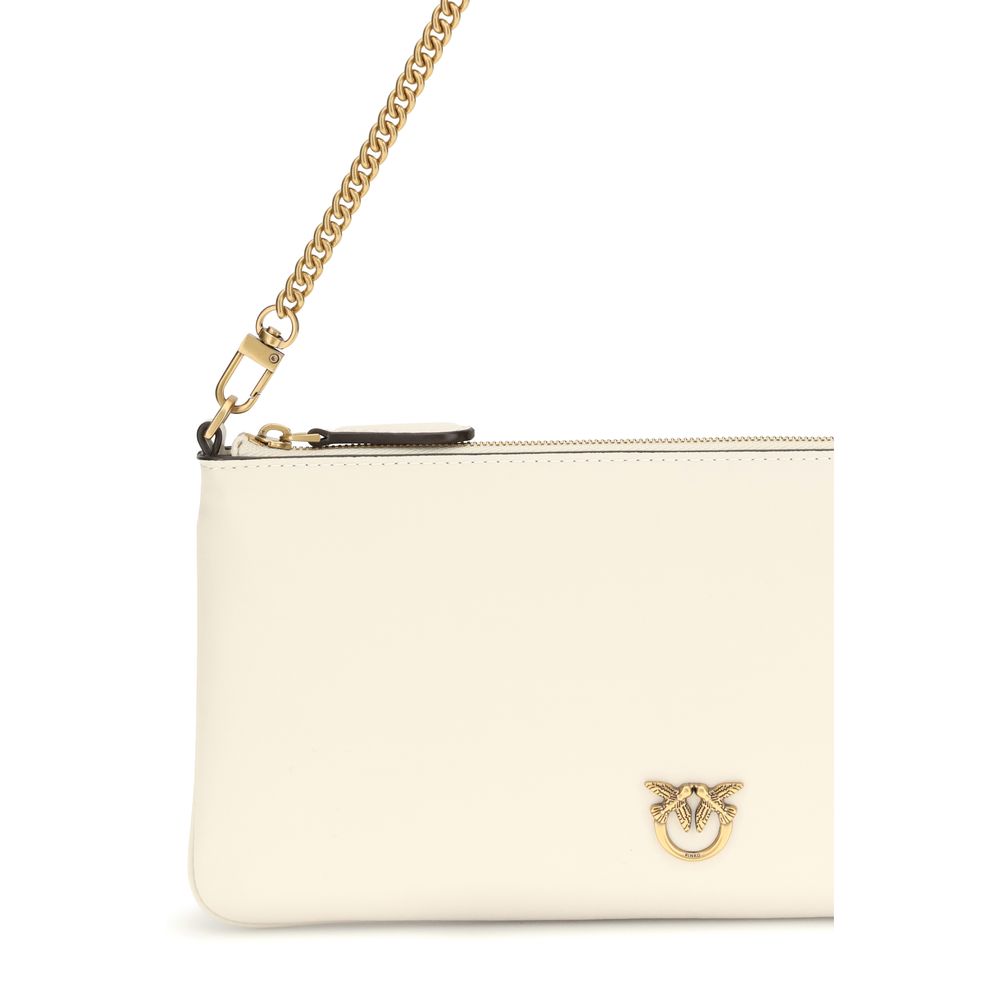 PINKO White Calf Leather Bos Taurus Shoulder Bag | Regal Royce
