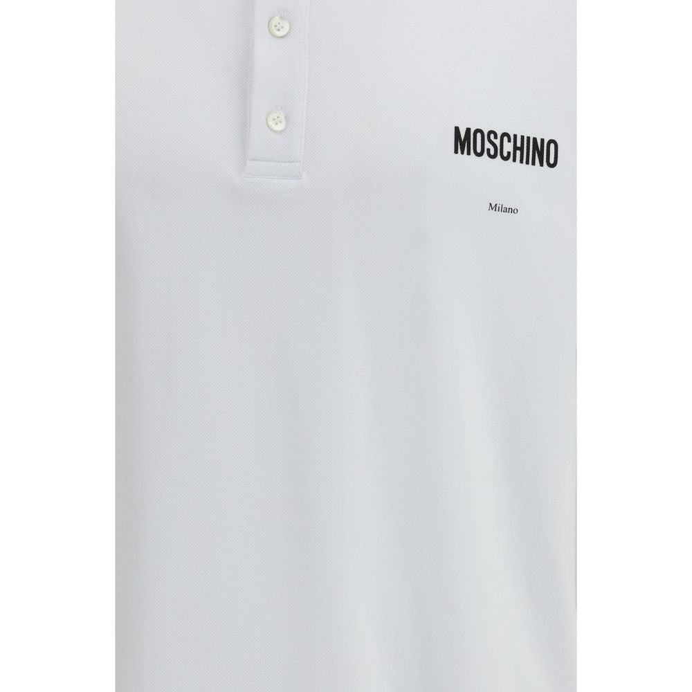 Moschino White Cotton Polo Shirt | Regal Royce