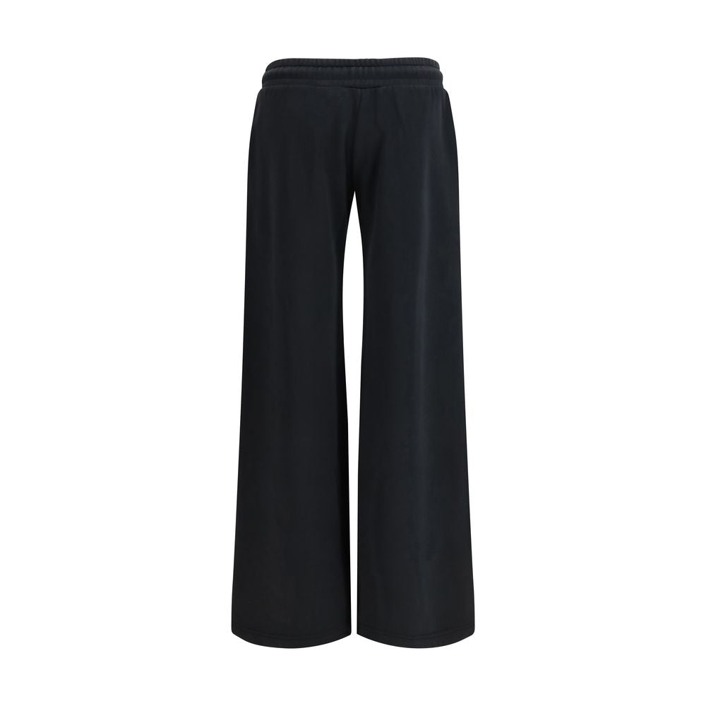 Off-White Black Cotton Casual Pants | Regal Royce
