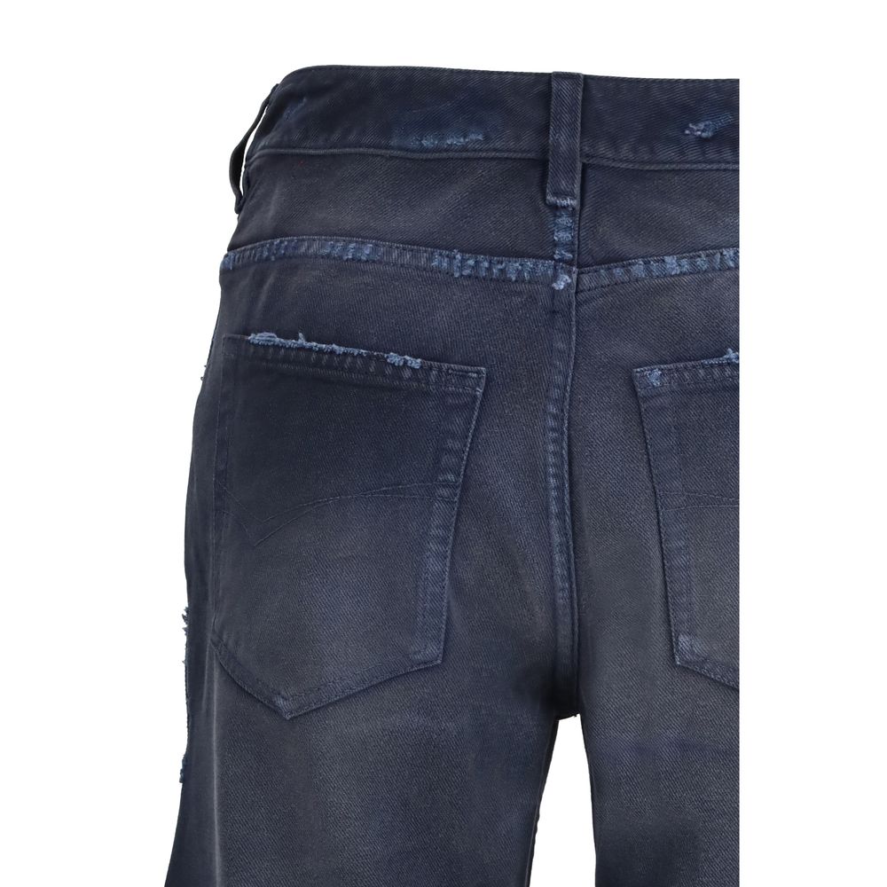 Balenciaga Blue Cotton Flared Jeans | Regal Royce