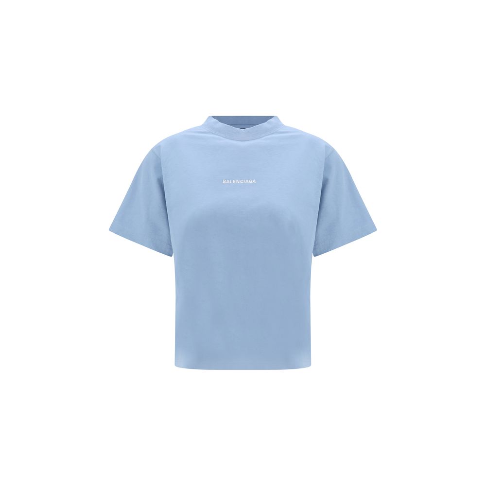 Balenciaga Light Blue Cotton T-Shirt | Regal Royce