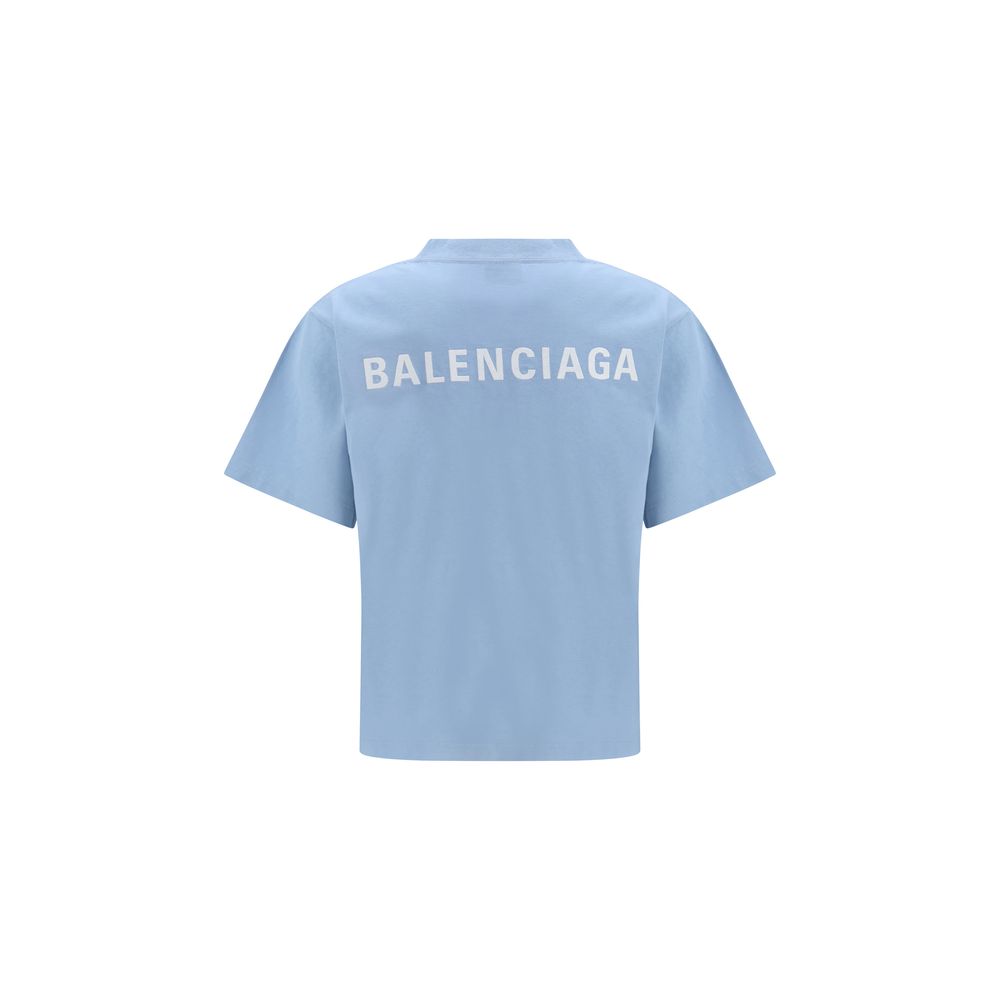 Balenciaga Light Blue Cotton T-Shirt | Regal Royce