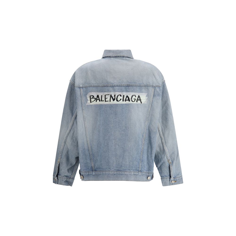 Balenciaga Light Blue Cotton Denim Jacket | Regal Royce