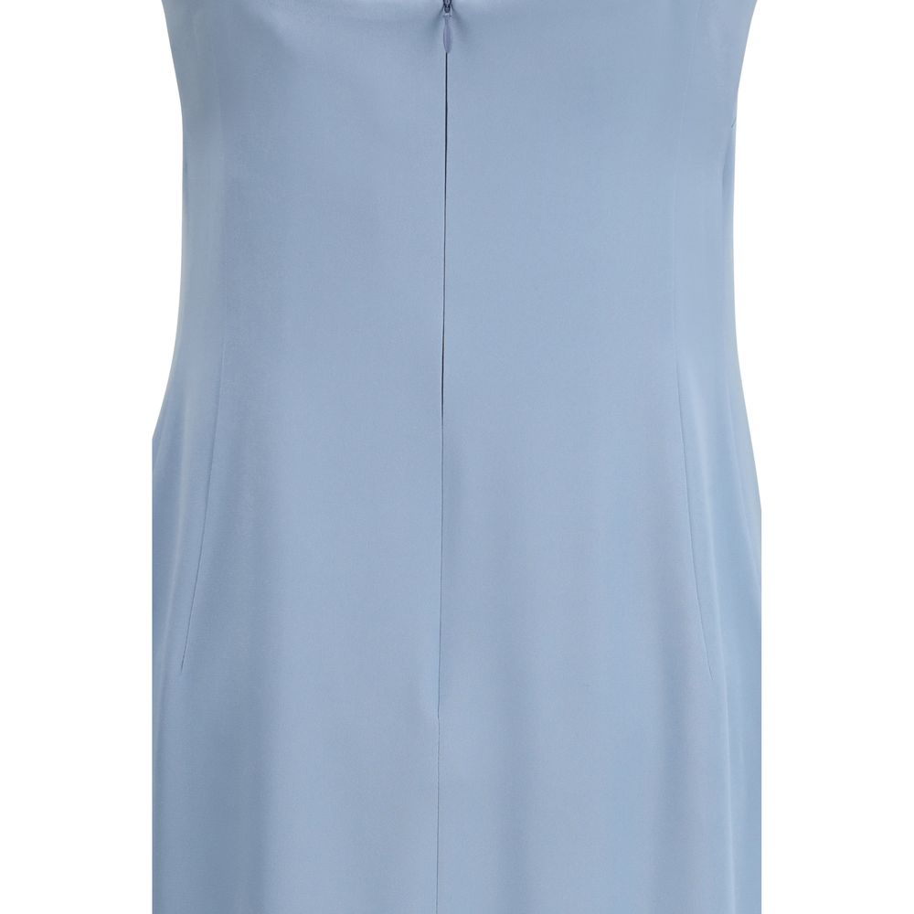 Di Stavnitser Light Blue Silk Long Dress | Regal Royce