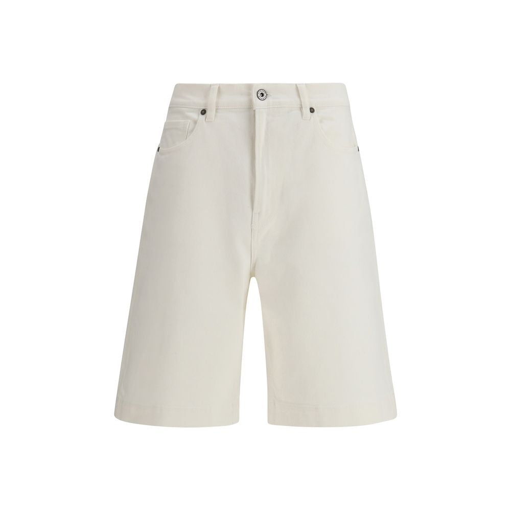 P.A.R.O.S.H. White Cotton Bermuda Shorts | Regal Royce