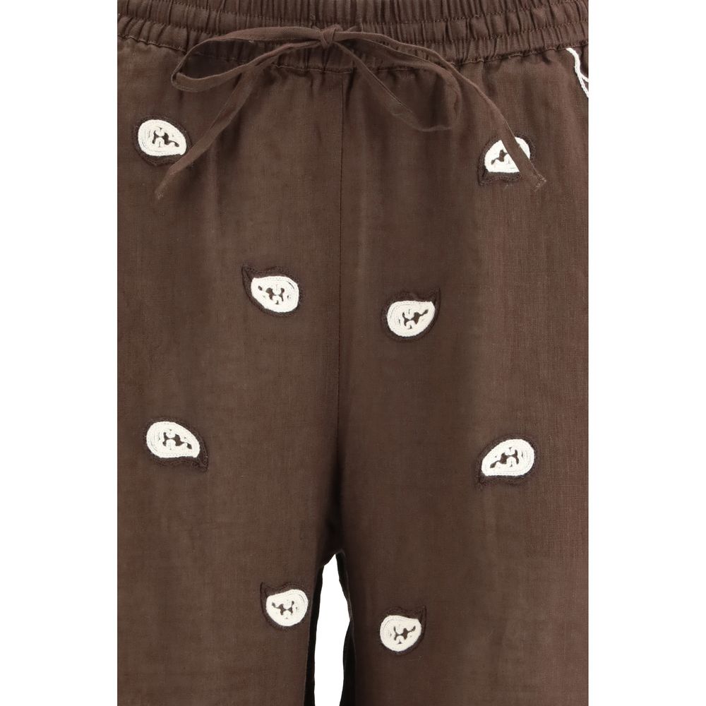 P.A.R.O.S.H. Brown Cotton Casual Pants | Regal Royce