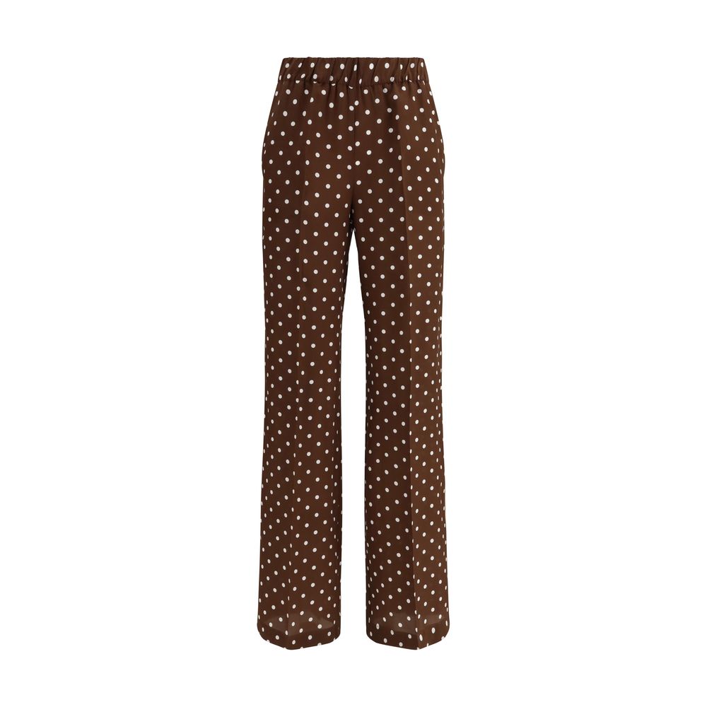 P.A.R.O.S.H. Brown Silk Casual Pants | Regal Royce