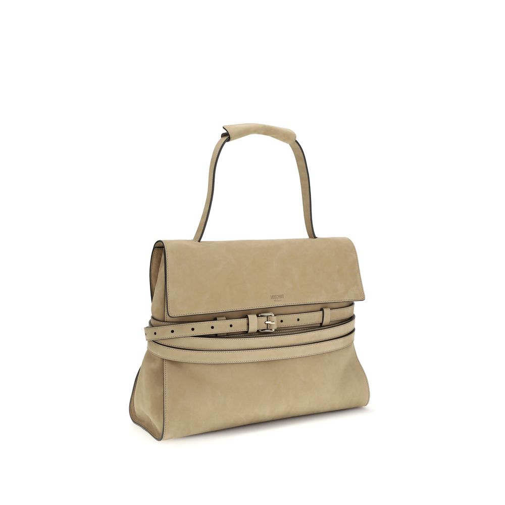 Moschino Beige Calf Leather Bos Taurus Handbag | Regal Royce