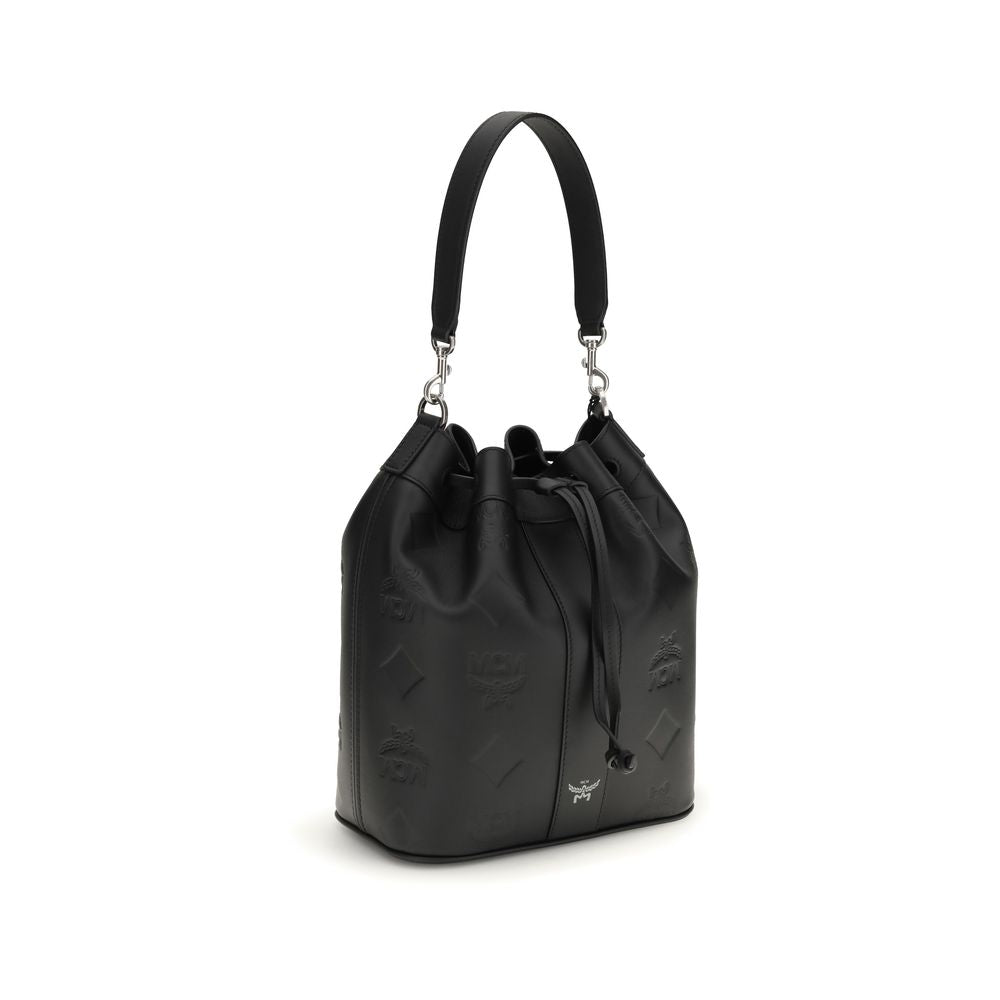 MCM Black Calf Leather Bos Taurus Backet Bag | Regal Royce