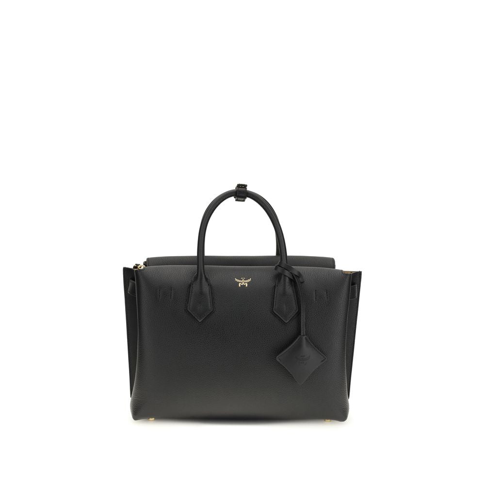 MCM Black Calf Leather Bos Taurus Shoulder Bag | Regal Royce