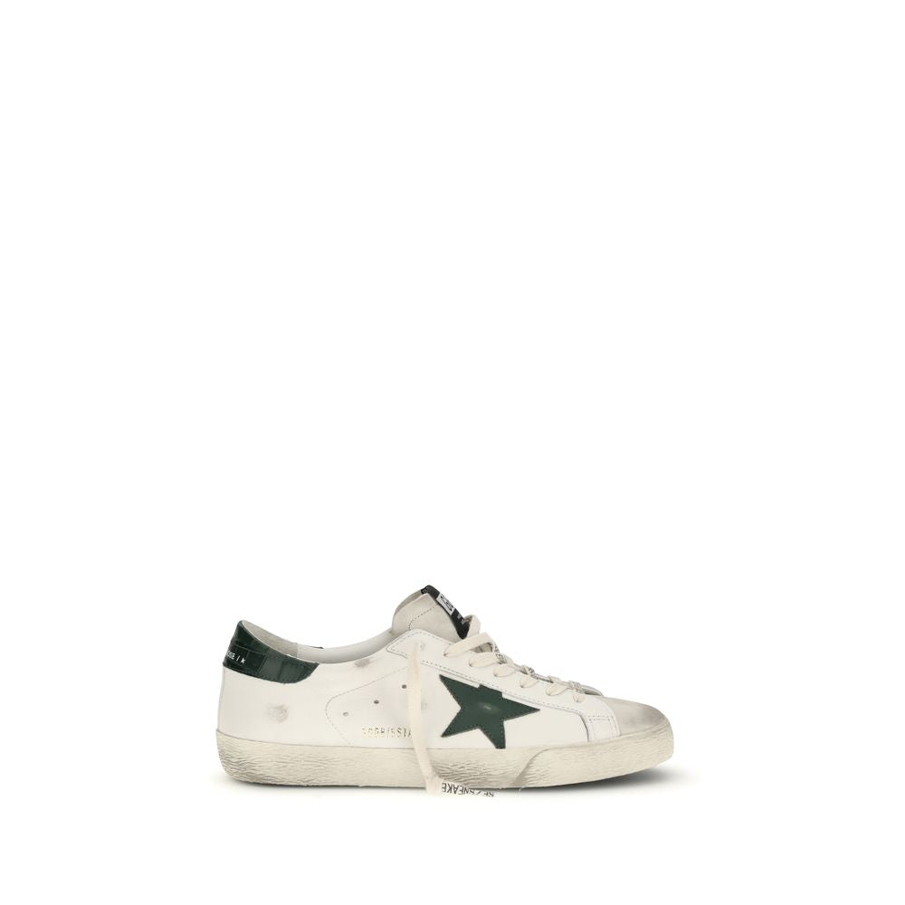 Golden Goose White Calf Leather Bos Taurus Low Top Sneakers | Regal Royce