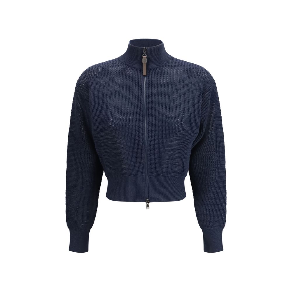 Brunello Cucinelli Blue Cotton Cardigan | Regal Royce