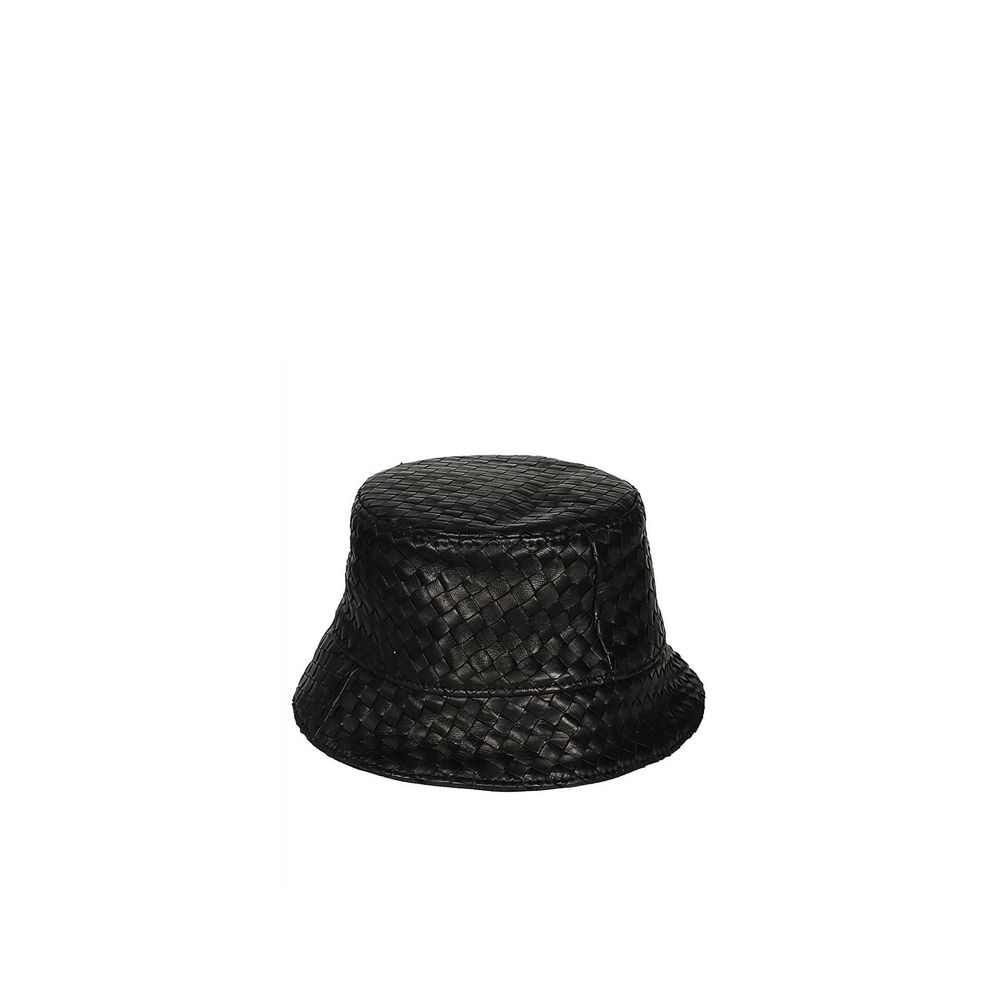 Bottega Veneta Black Lamb Leather Bucket Hat | Regal Royce