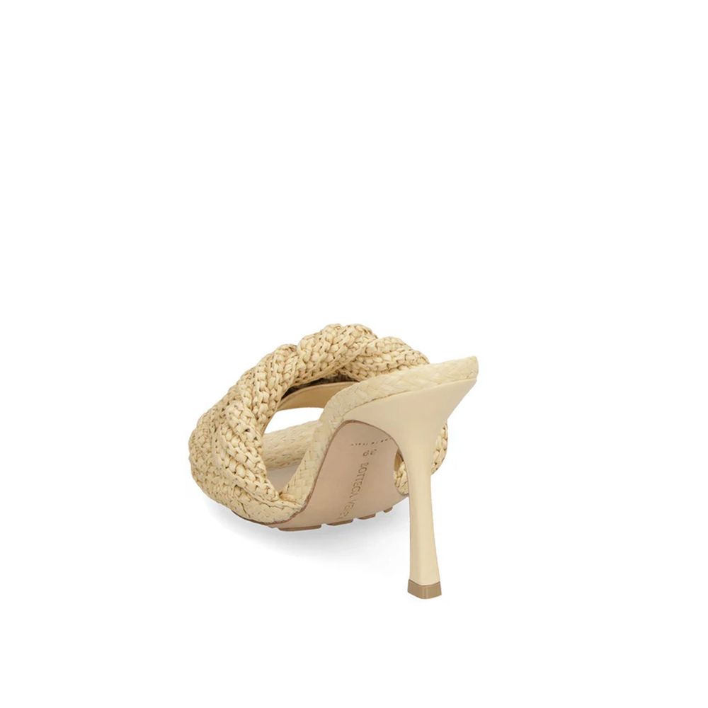 Bottega Veneta Beige Raffia Mules | Regal Royce