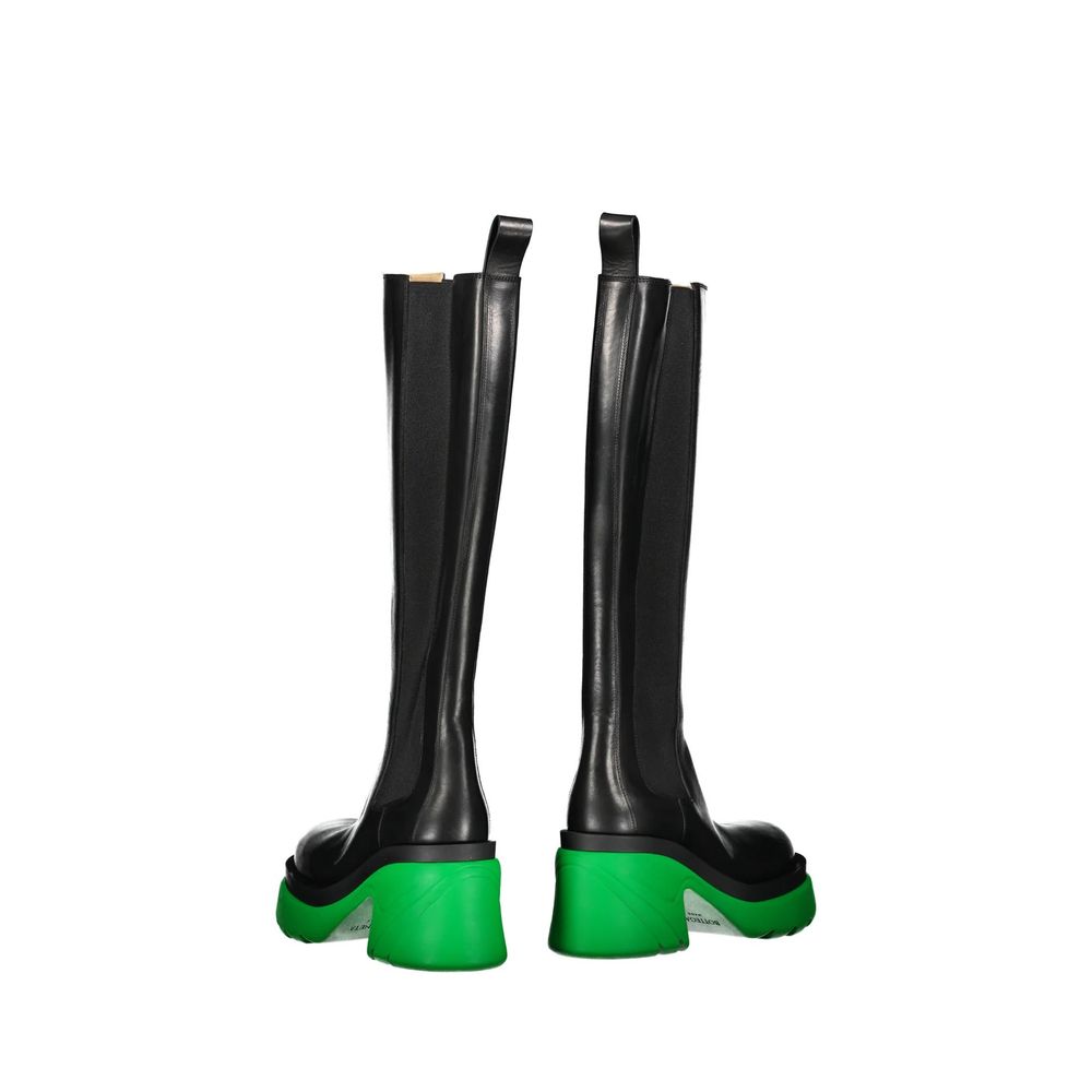 Bottega Veneta Black Leather Over The Knee | Regal Royce