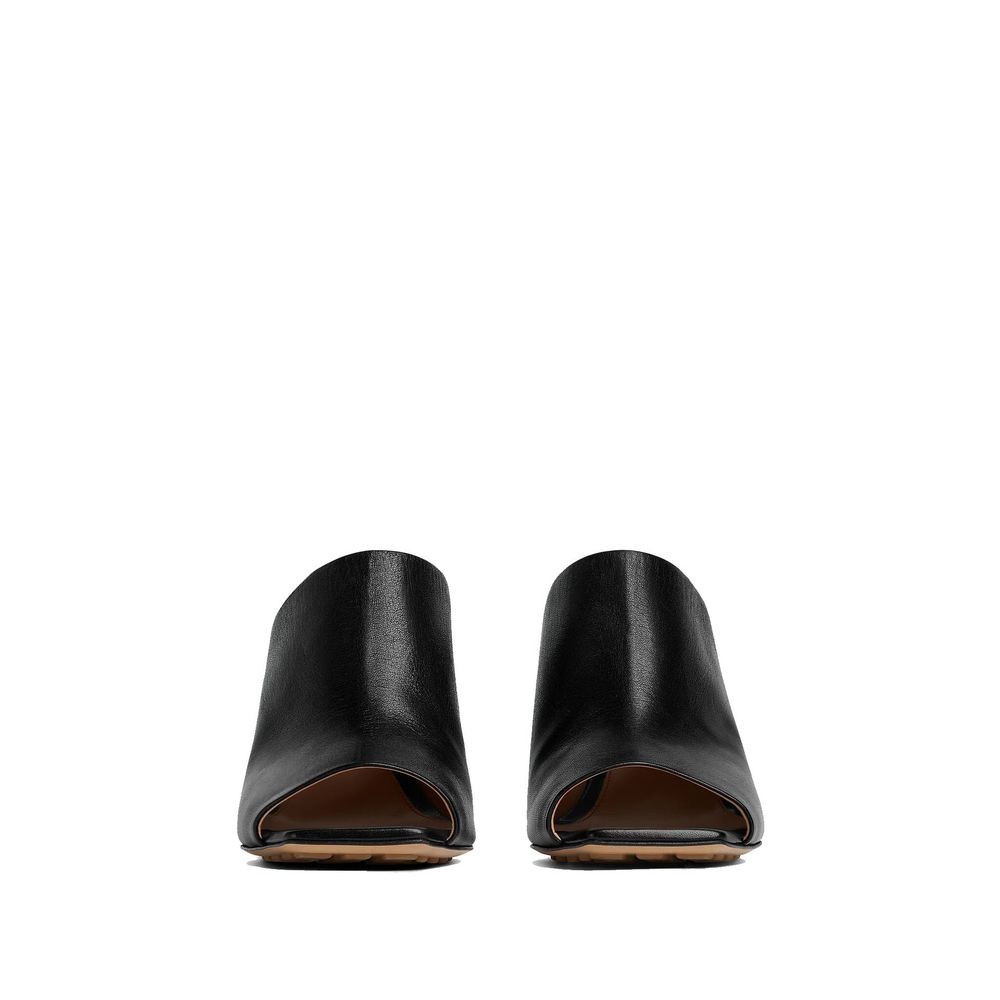 Bottega Veneta Black Lamb Leather Mules | Regal Royce