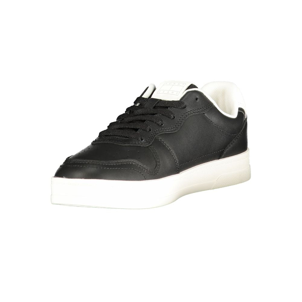 Tommy Hilfiger Black Polyurethane Women Sneaker | Regal Royce