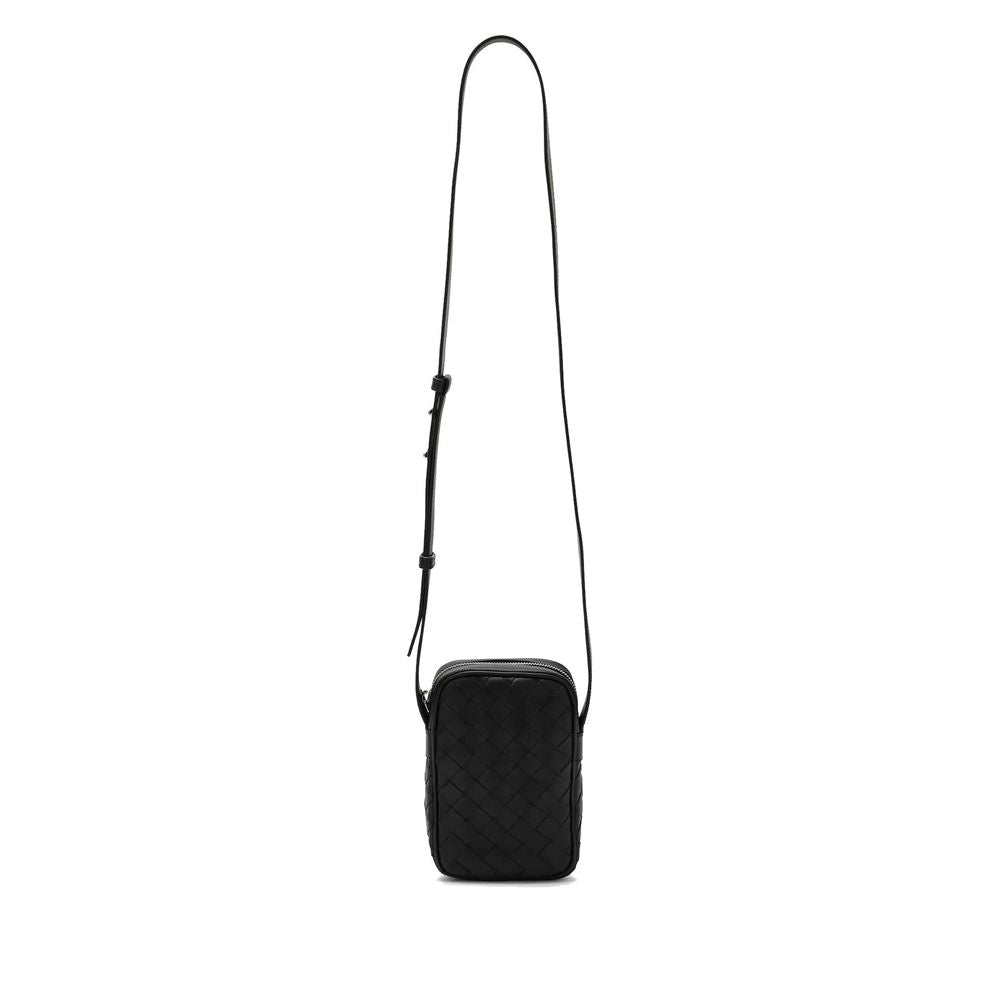 Bottega Veneta Black Lamb Leather Crossbody Bag | Regal Royce
