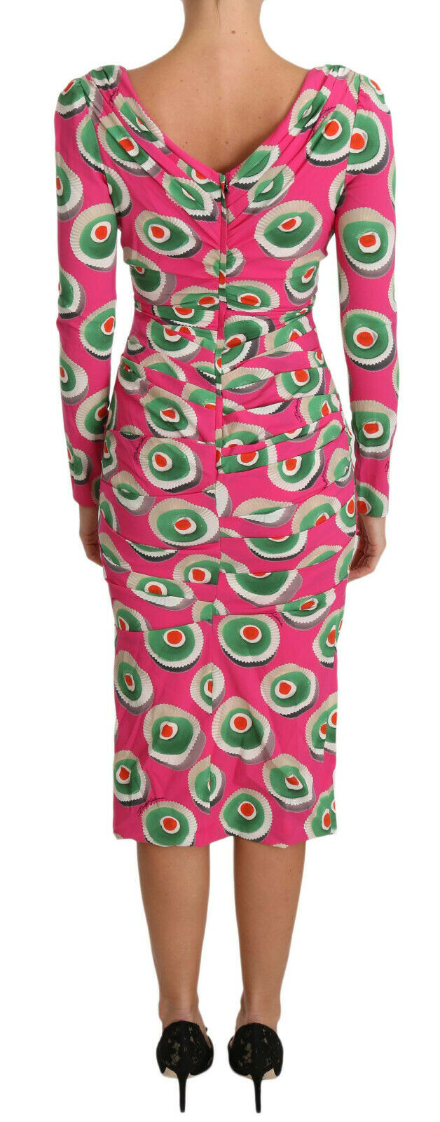 Dolce & Gabbana Pink Silk Cup Cake Sheath Stretch  Dress | Regal Royce